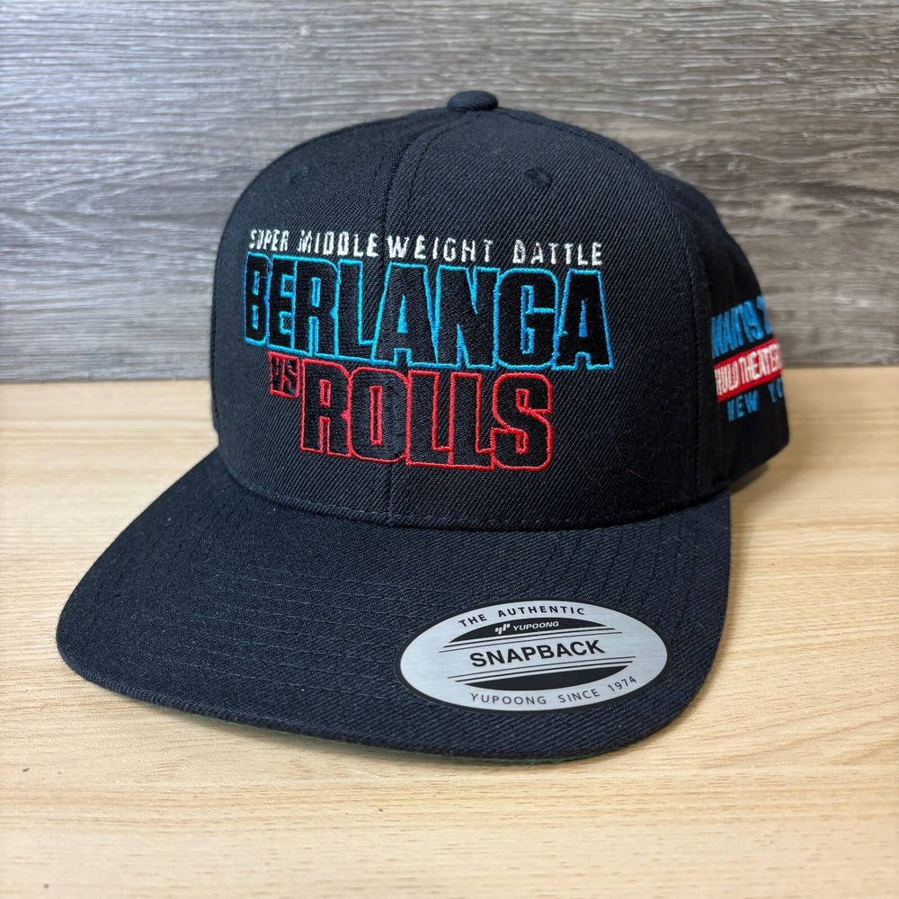 Edgar Berlanga Hat Cap Snap Back Black Embroidered Boxing Steve Rolls Fighting